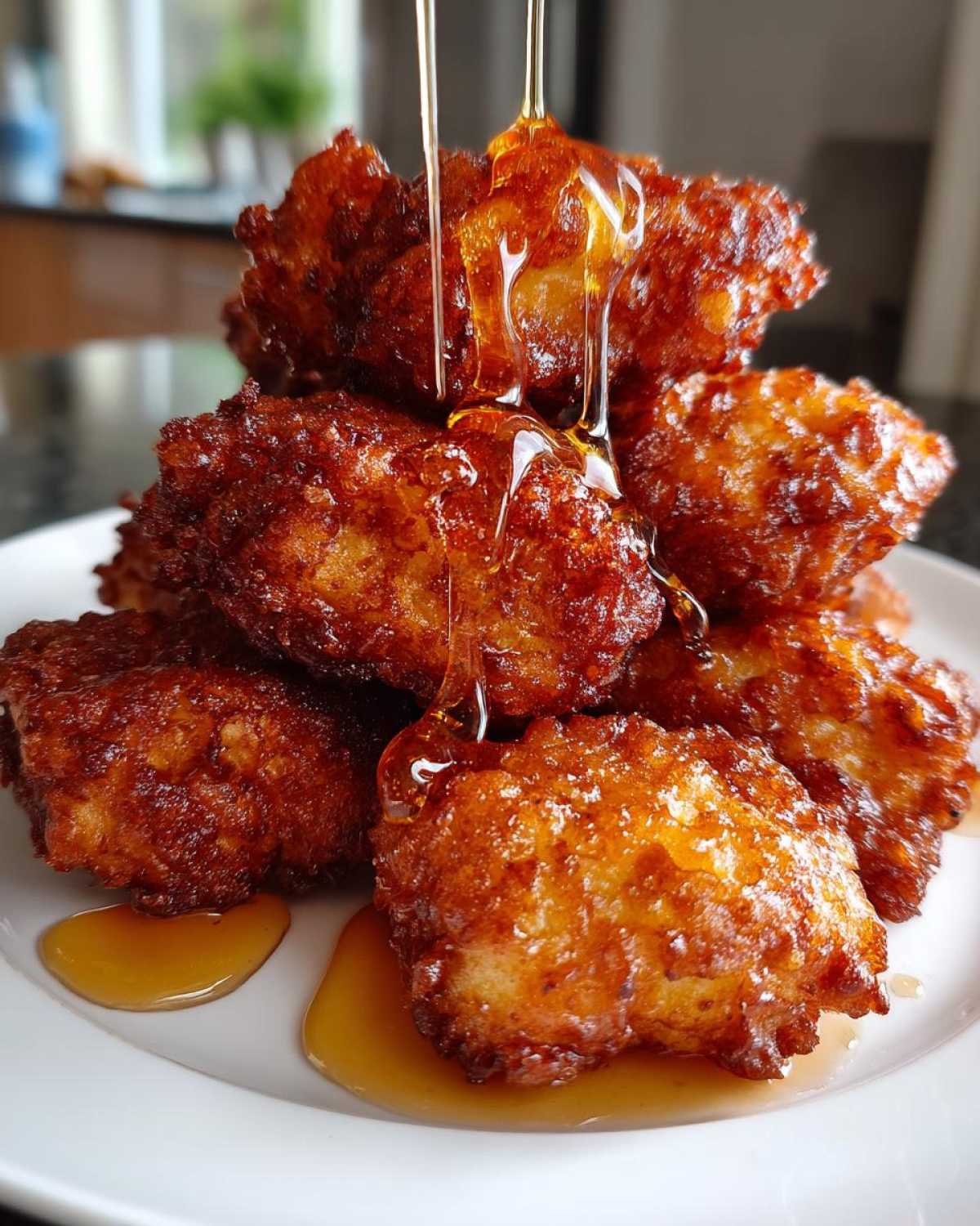 Banana Fritter with Honey Drizzle - detail 2