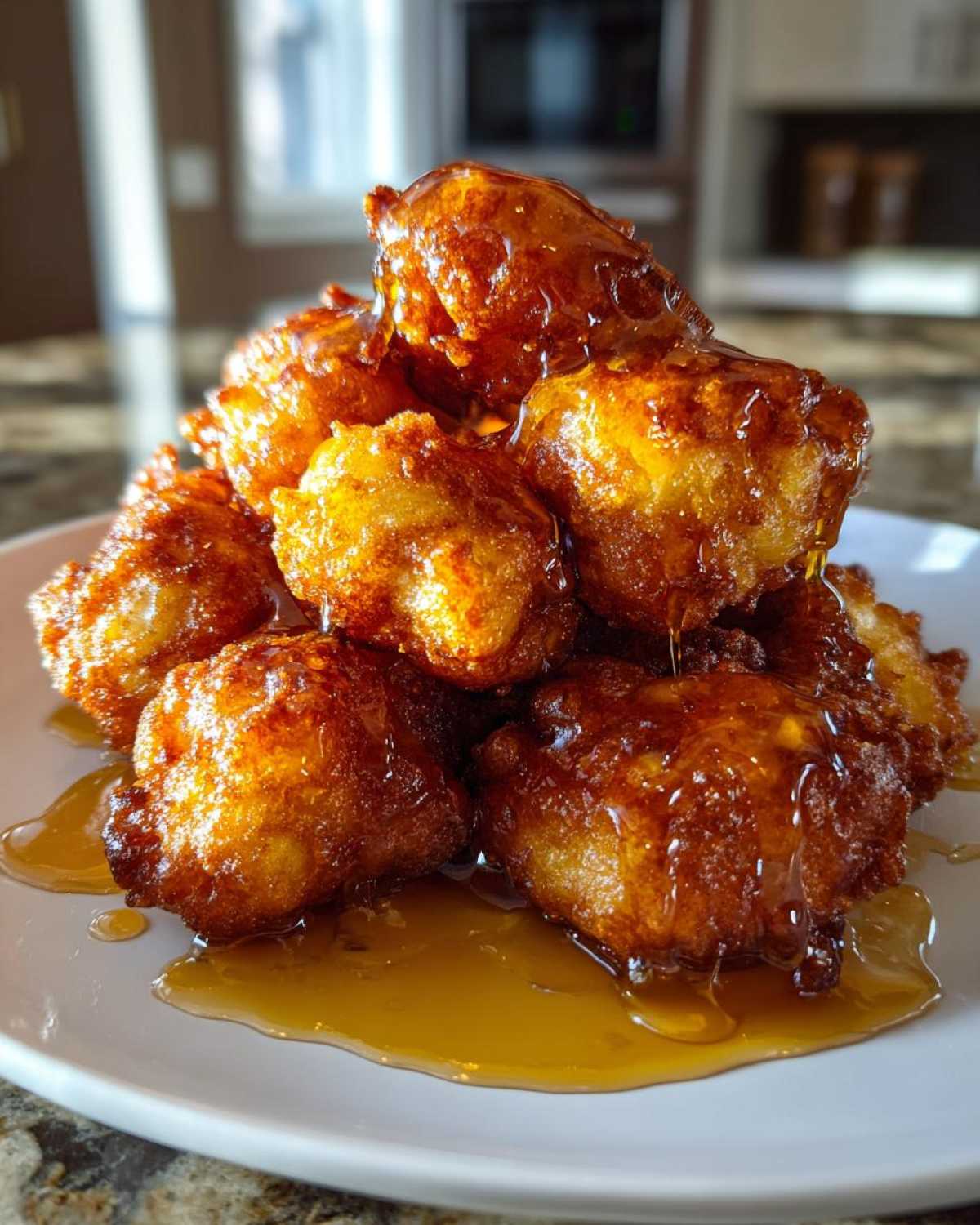 Banana Fritter with Honey Drizzle - detail 3