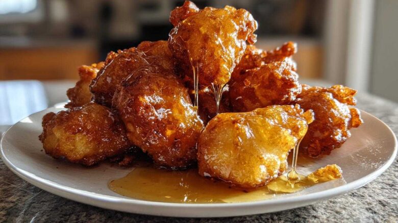 Banana Fritter with Honey Drizzle