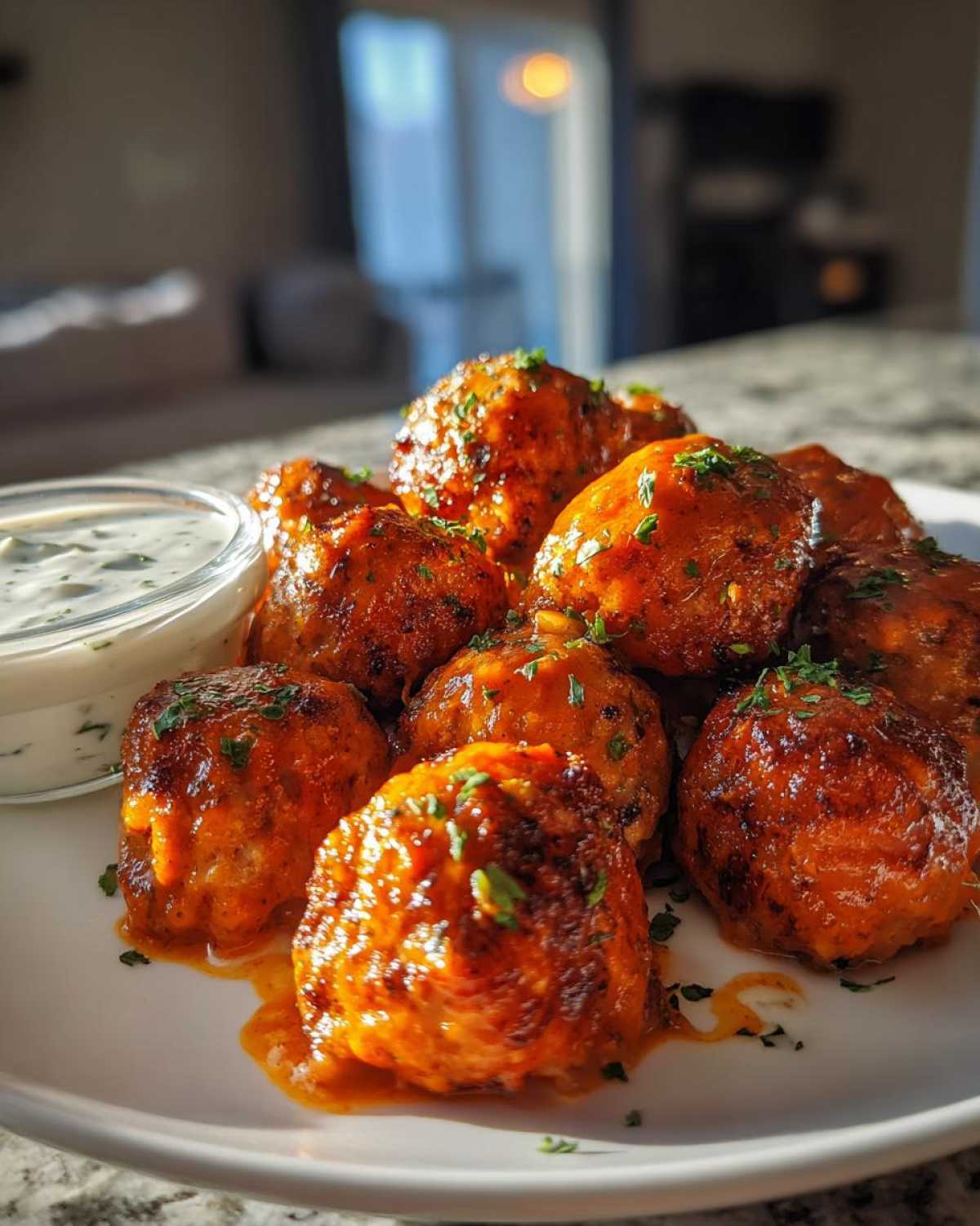Buffalo Chicken Meatballs with Ranch - detail 1