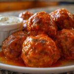 Buffalo Chicken Meatballs with Ranch