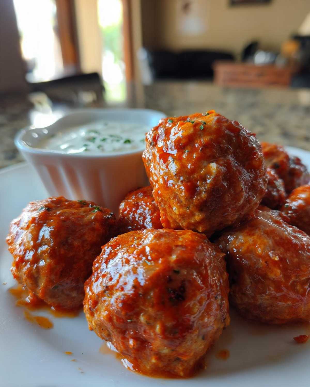 Buffalo Chicken Meatballs with Ranch - detail 3