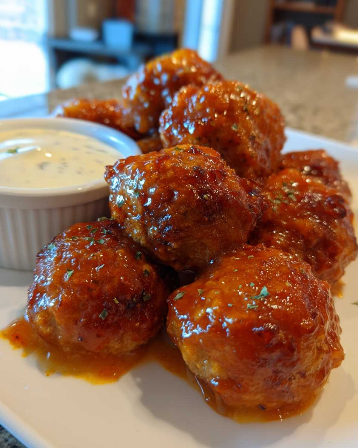 Buffalo Chicken Meatballs with Ranch - detail 4