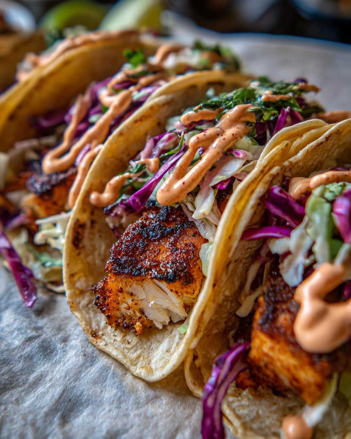 Cajun Blackened Fish Tacos - detail 3