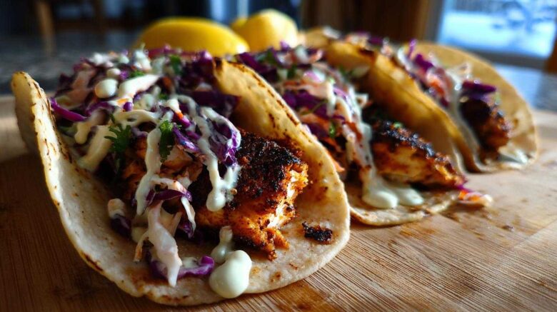 Cajun Blackened Fish Tacos