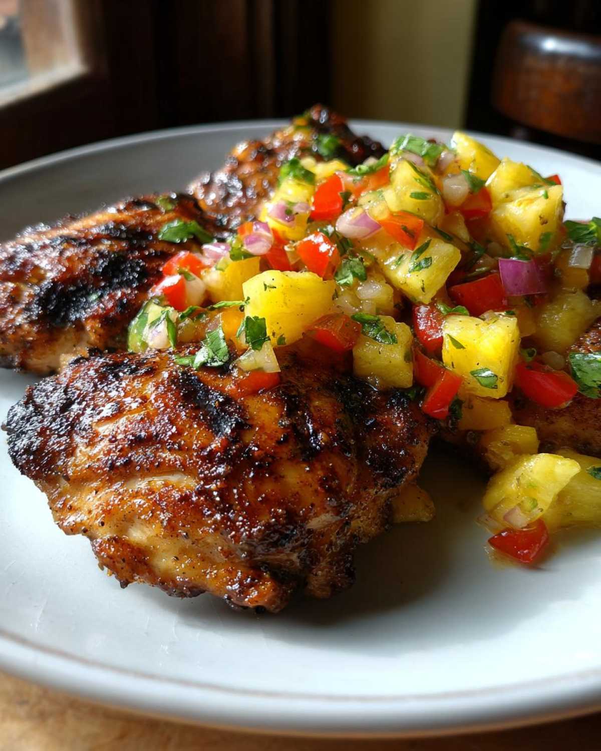 Caribbean Jerk Chicken with Pineapple Salsa - detail 3