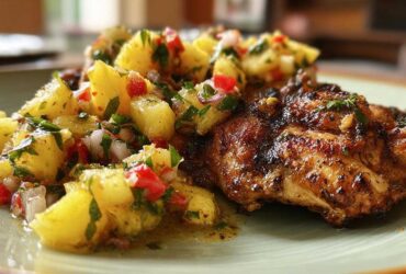 Caribbean Jerk Chicken with Pineapple Salsa