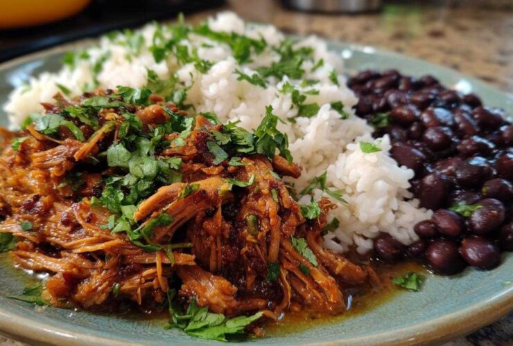 Cuban Mojo Pork with Rice and Beans