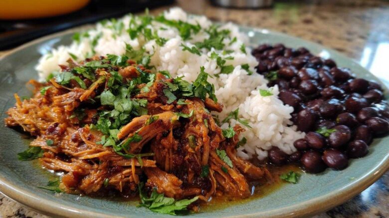 Cuban Mojo Pork with Rice and Beans