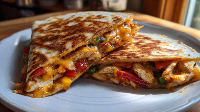 Easy Chicken Fajita Quesadillas