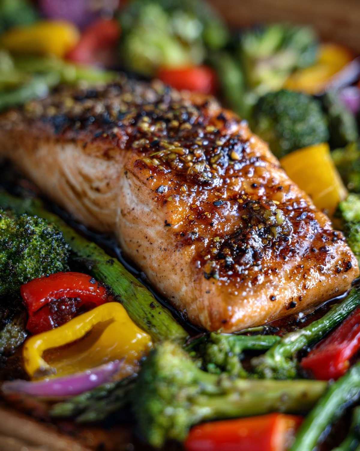 Garlic Butter Salmon with Veggies - detail 3