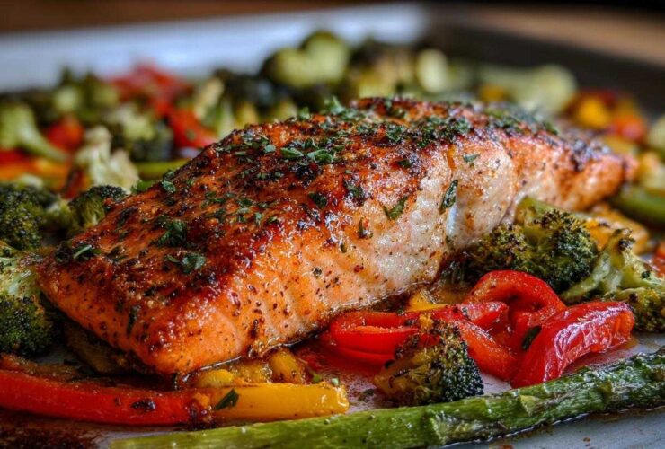 Garlic Butter Salmon with Veggies