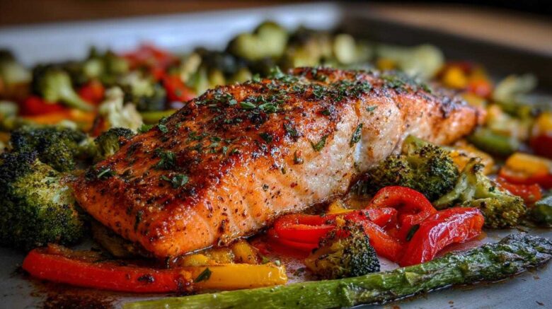 Garlic Butter Salmon with Veggies