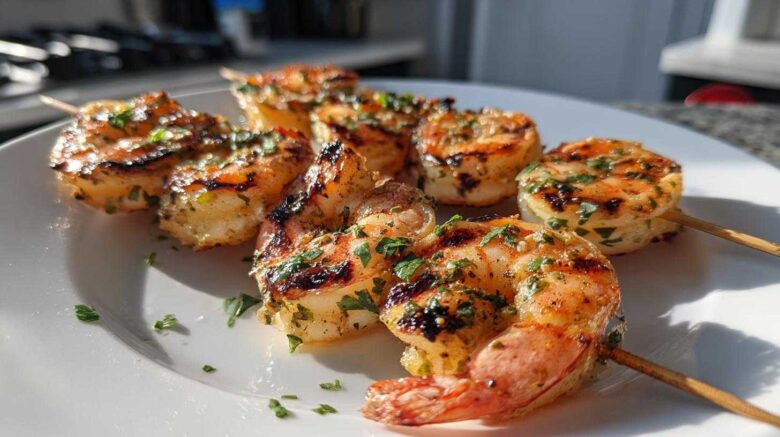 Grilled Lemon Herb Shrimp Skewers