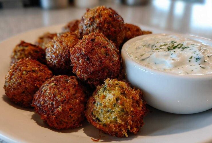 Homemade Falafel with Tzatziki Sauce