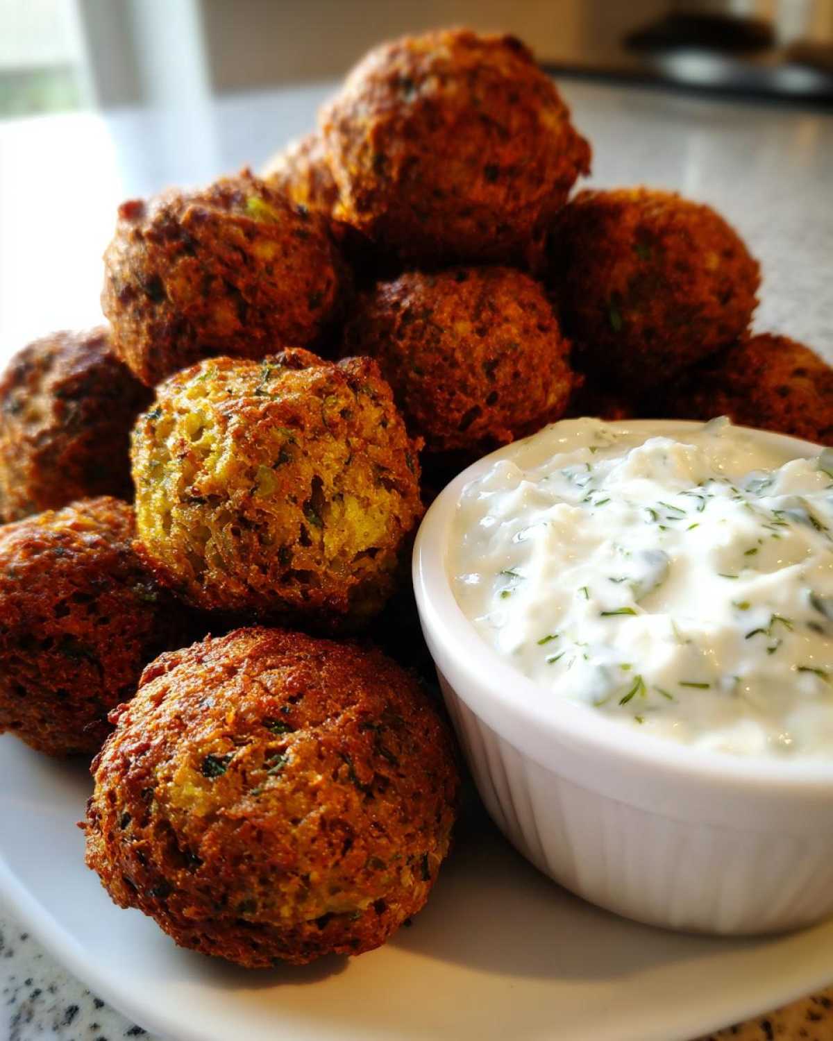 Homemade Falafel with Tzatziki Sauce - detail 3