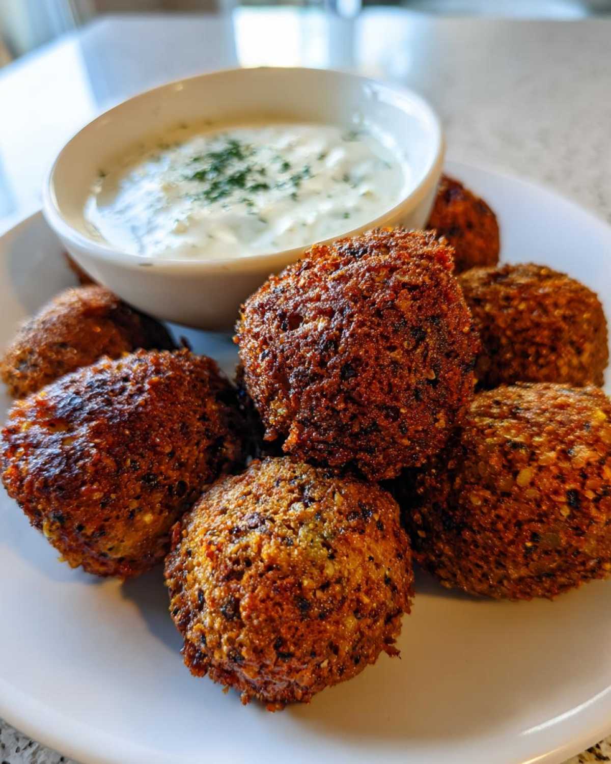 Homemade Falafel with Tzatziki Sauce - detail 4