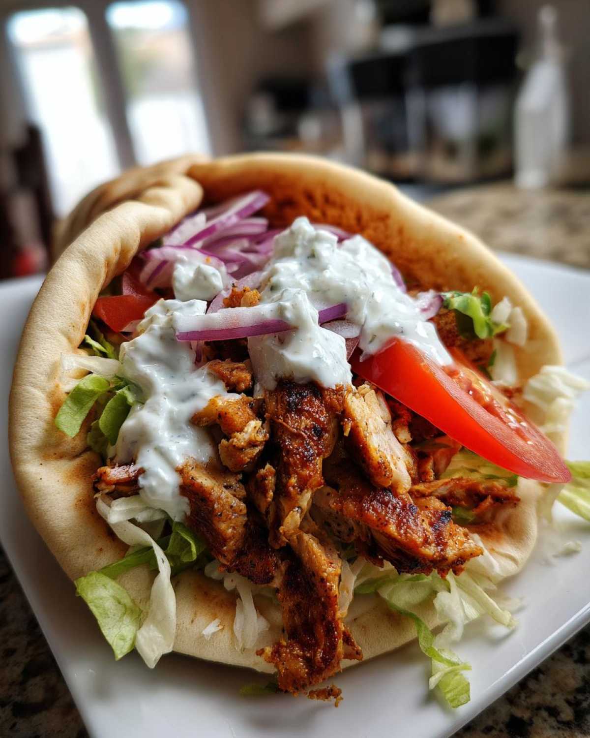 Homemade Greek Chicken Gyros - detail 1