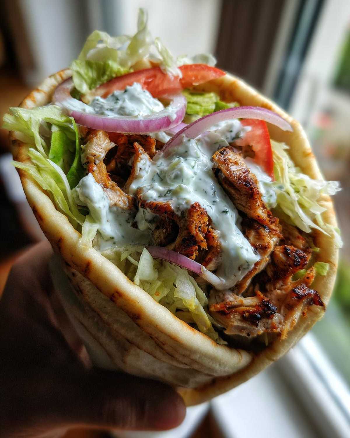 Homemade Greek Chicken Gyros - detail 2