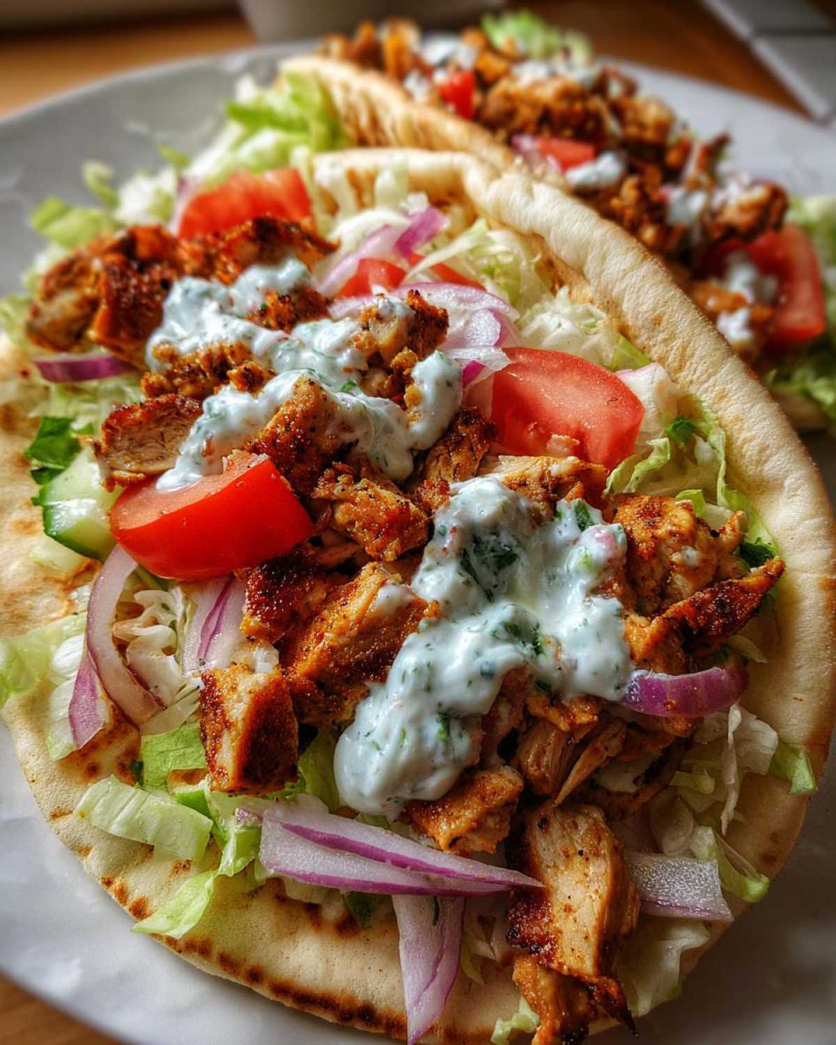 Homemade Greek Chicken Gyros - detail 3