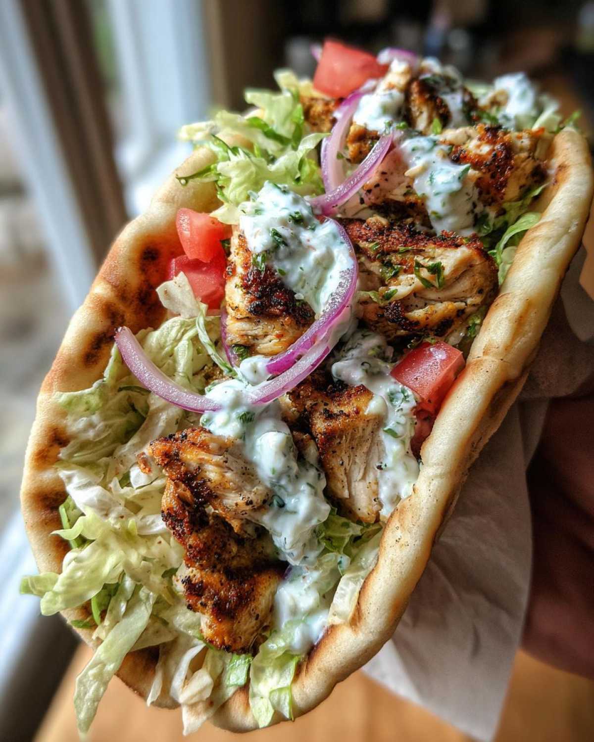 Homemade Greek Chicken Gyros - detail 4