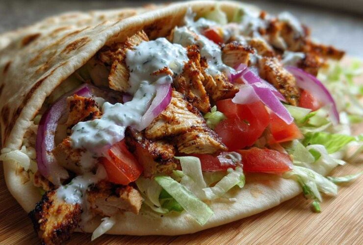 Homemade Greek Chicken Gyros