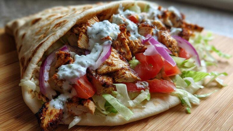 Homemade Greek Chicken Gyros