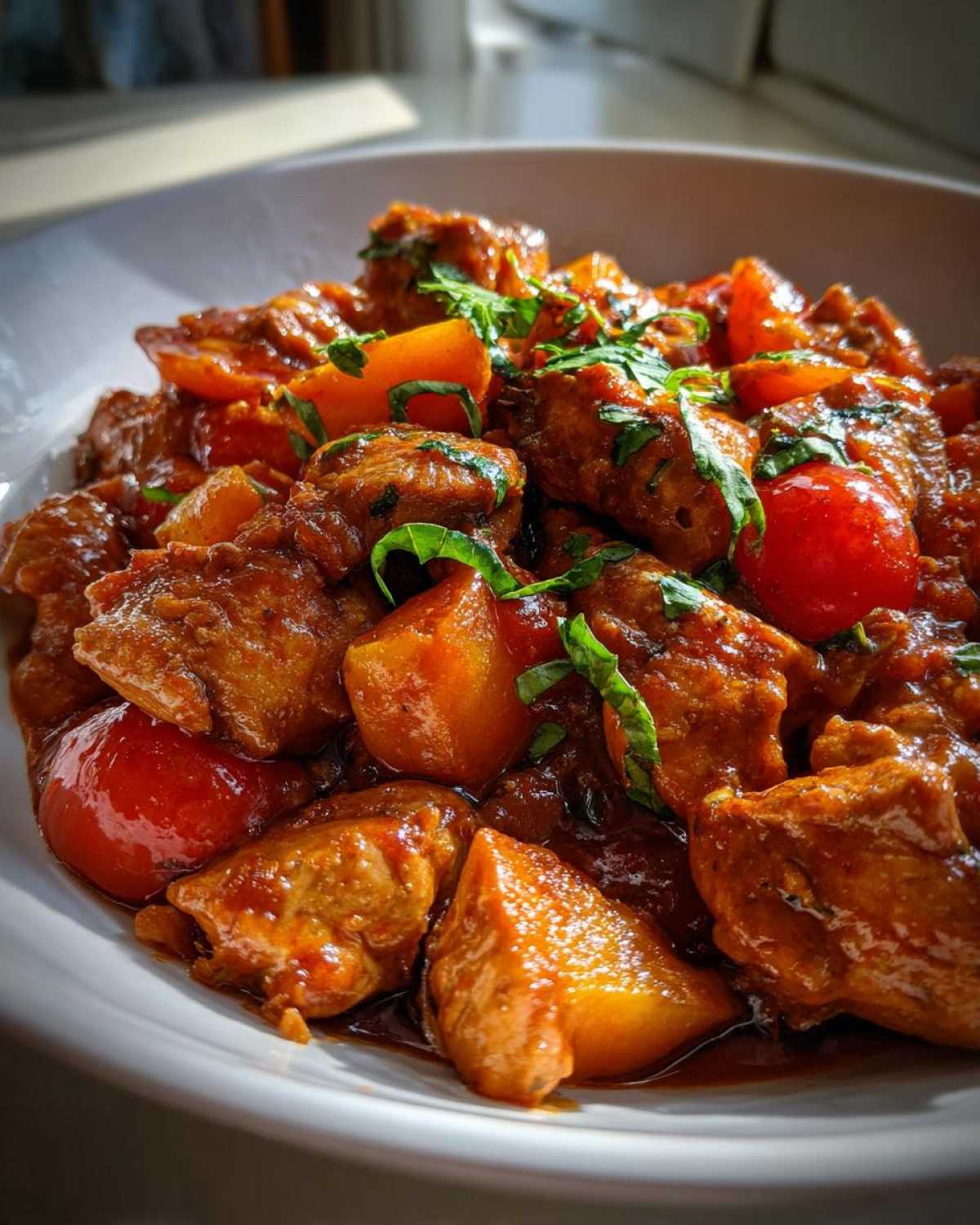 Moroccan Chicken Tagine with Apricots - detail 2