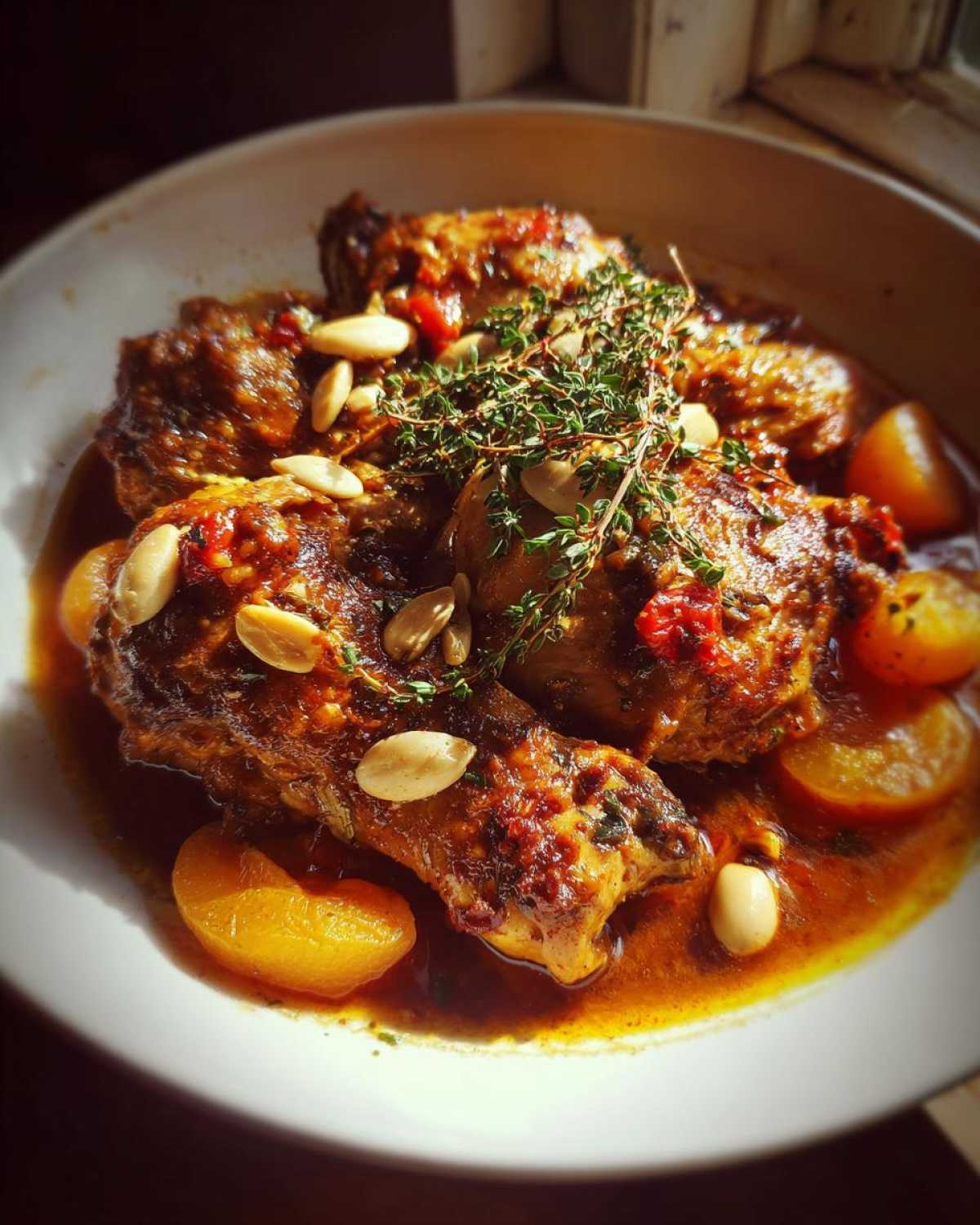 Moroccan Chicken Tagine with Apricots - detail 3