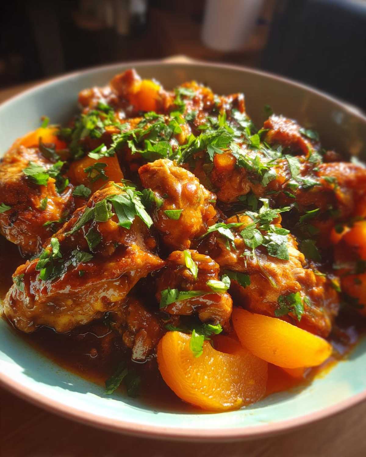 Moroccan Chicken Tagine with Apricots - detail 4
