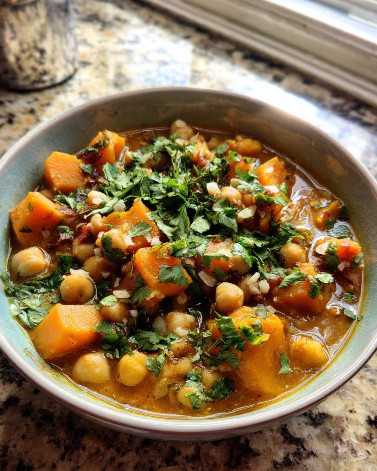 Moroccan Chickpea and Sweet Potato Stew - detail 3
