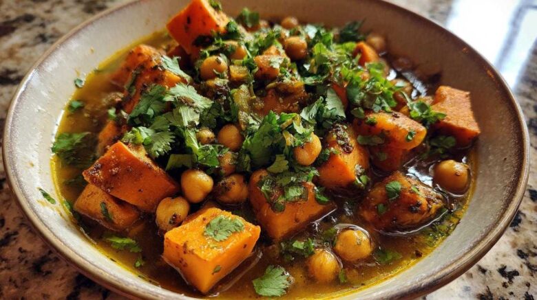 Moroccan Chickpea and Sweet Potato Stew