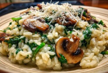 Mushroom and Spinach Risotto