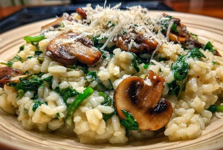 Mushroom and Spinach Risotto