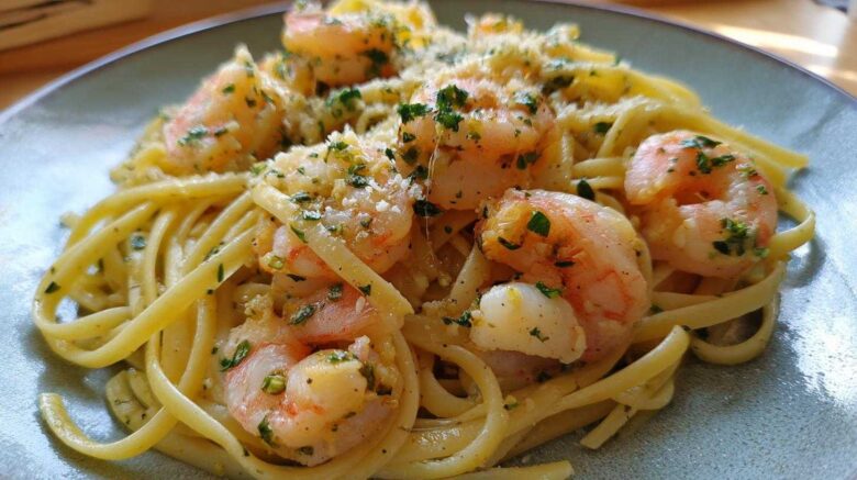 One-Pan Lemon Garlic Shrimp Pasta