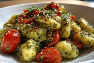 Pesto Gnocchi with Cherry Tomatoes