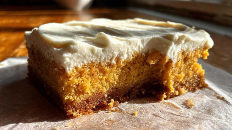 Pumpkin Pie Bars with Cream Cheese Frosting