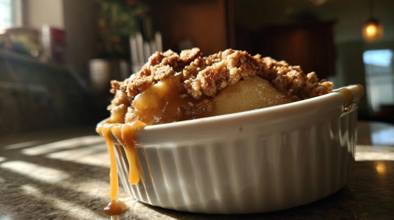Salted Caramel Apple Crisp
