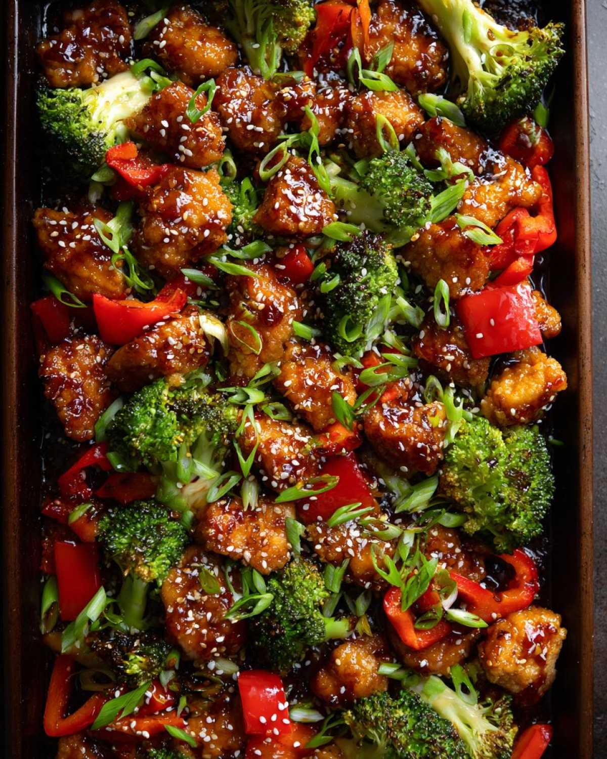 Sheet Pan Sticky Sesame Chicken and Broccoli - detail 2