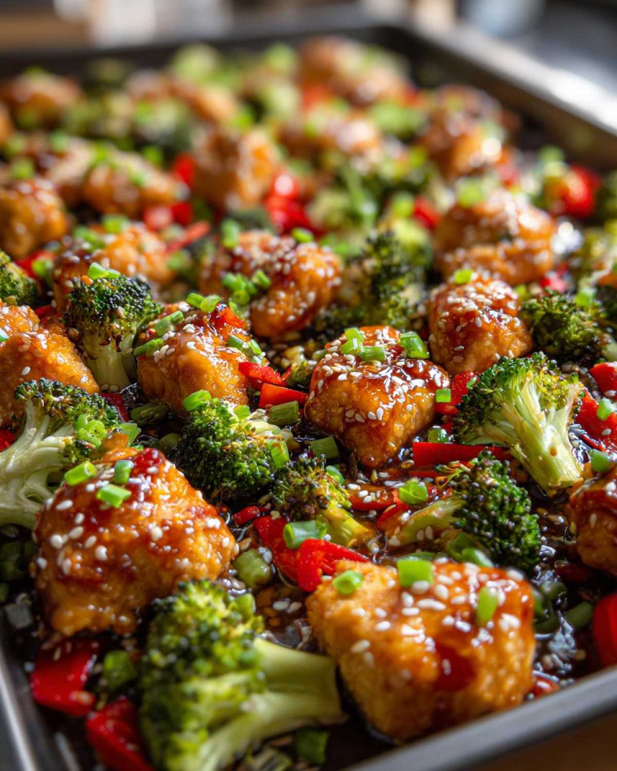 Sheet Pan Sticky Sesame Chicken and Broccoli - detail 3