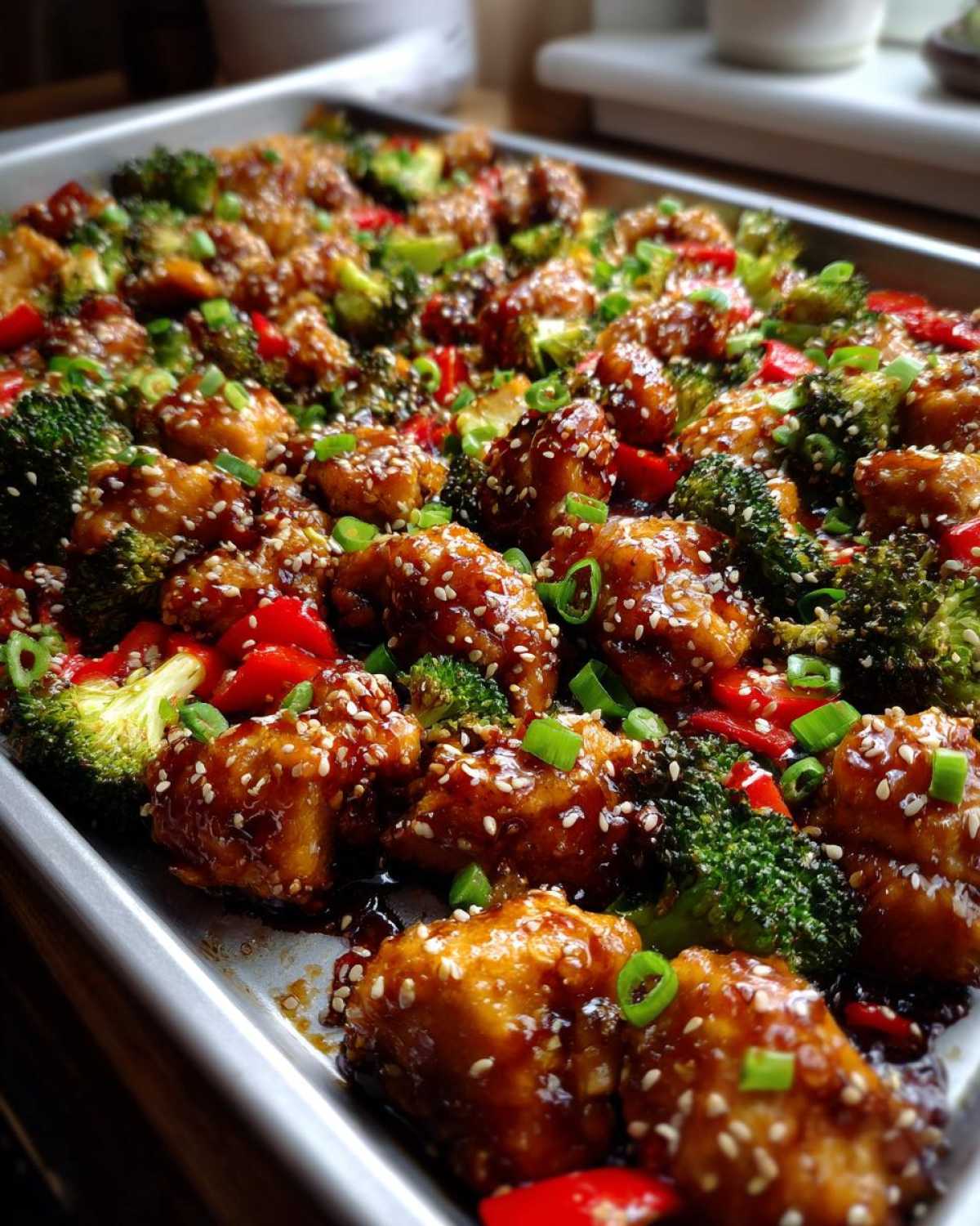 Sheet Pan Sticky Sesame Chicken and Broccoli - detail 4