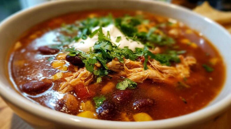 Slow Cooker Chicken Tortilla Soup