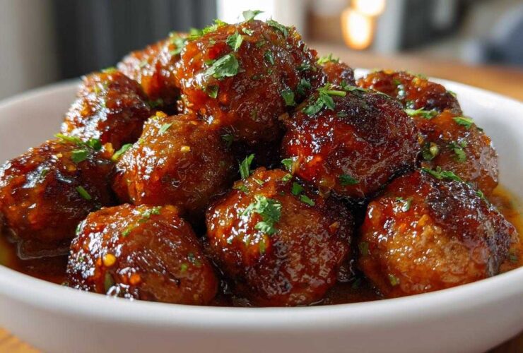 Slow Cooker Honey Garlic Meatballs