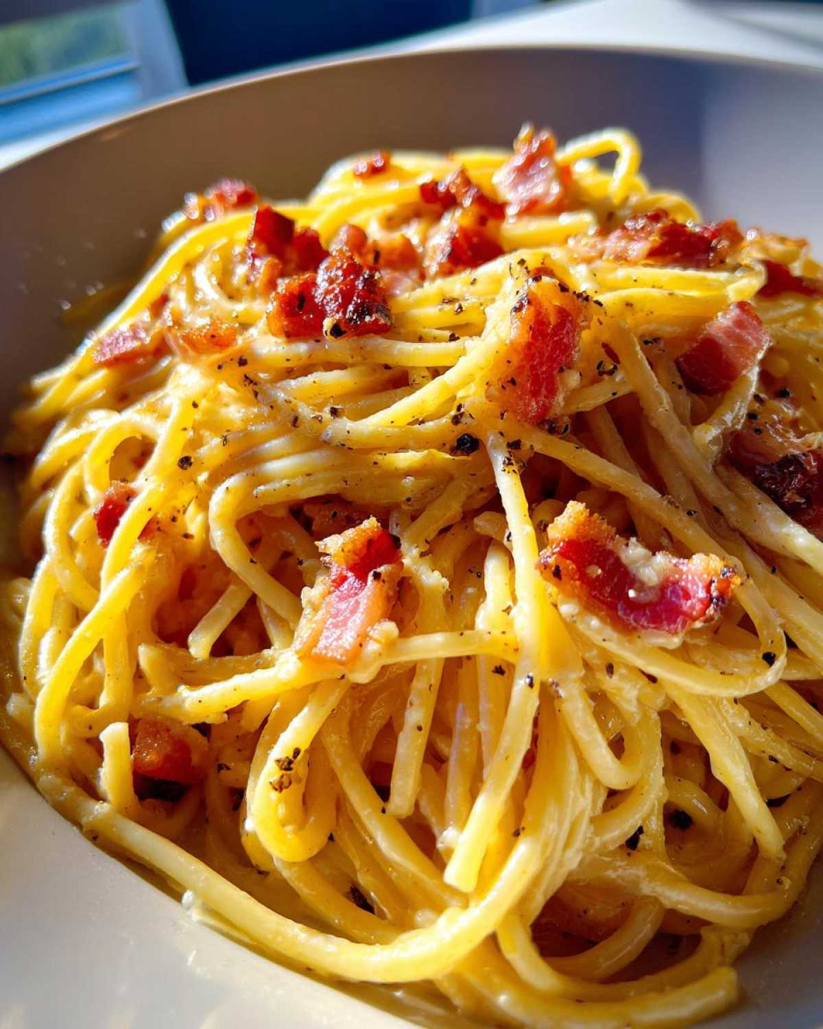 Spaghetti Carbonara with Pancetta - detail 3
