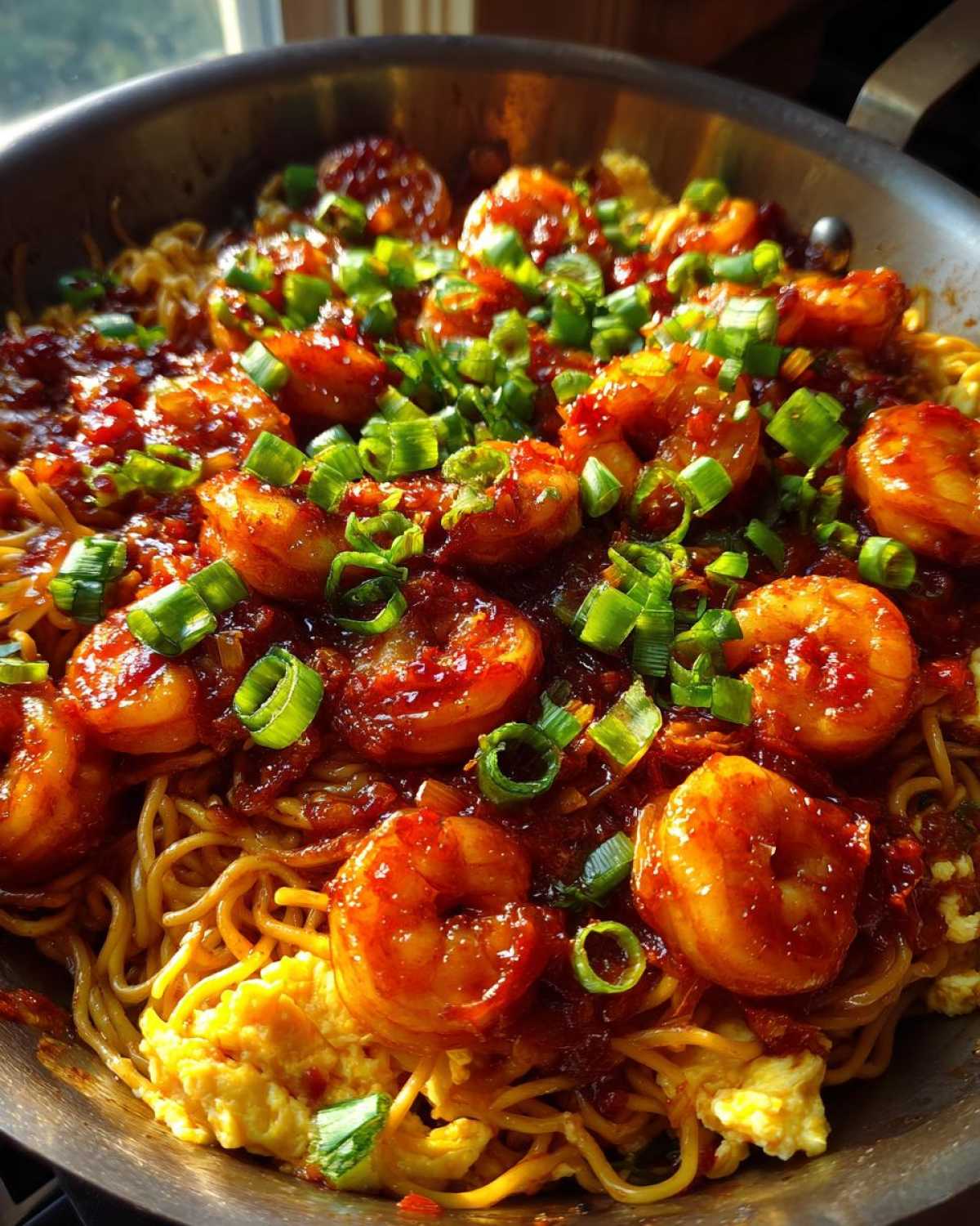 Spicy Szechuan Shrimp Noodles - detail 2