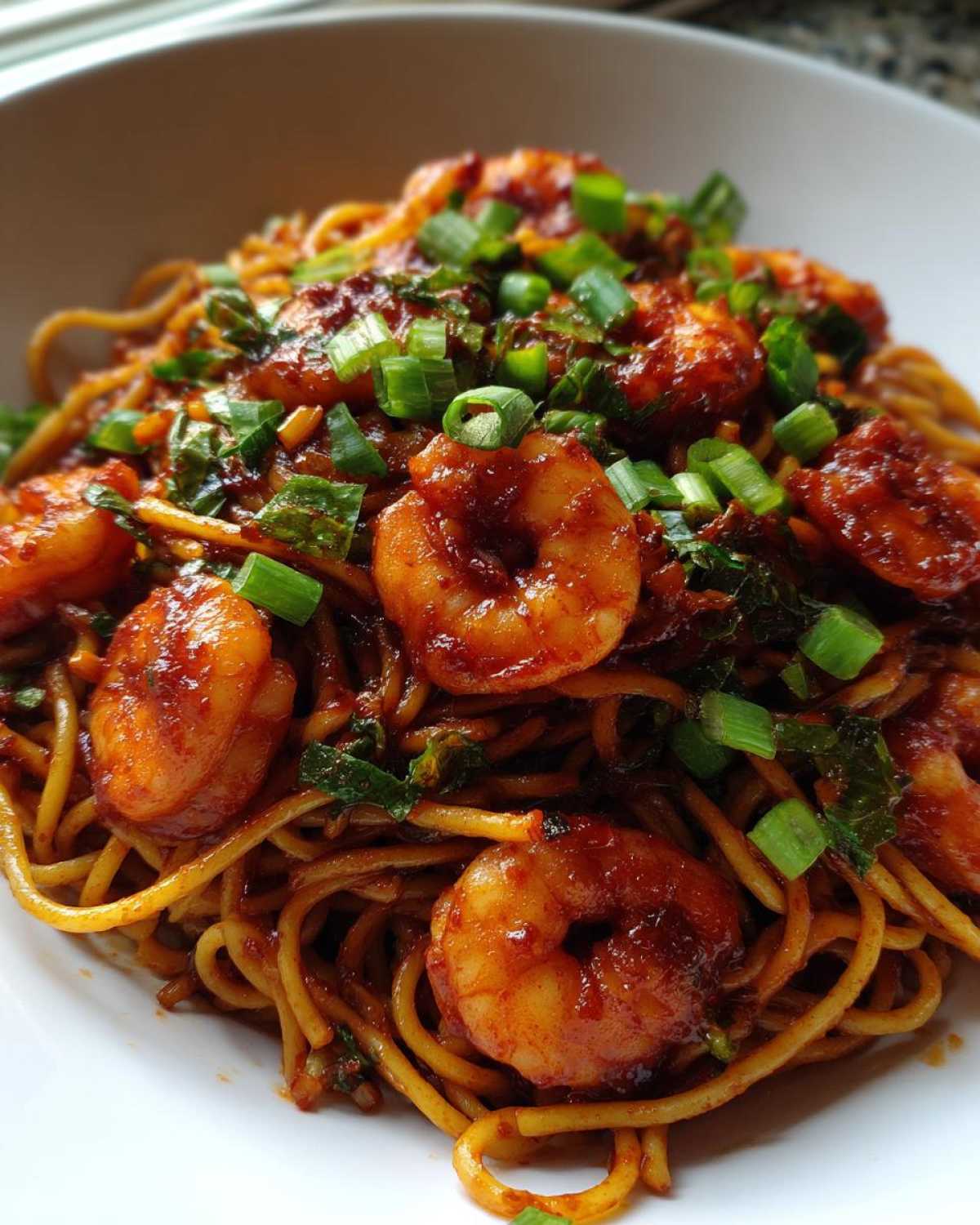 Spicy Szechuan Shrimp Noodles - detail 4