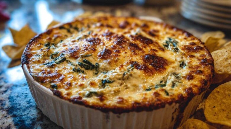Spinach Artichoke Dip with Chips