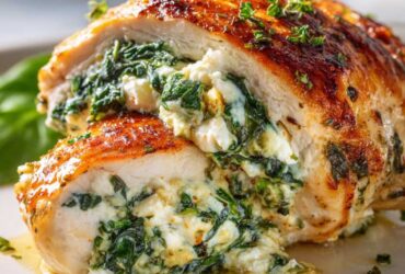Spinach and Feta Stuffed Chicken Breast