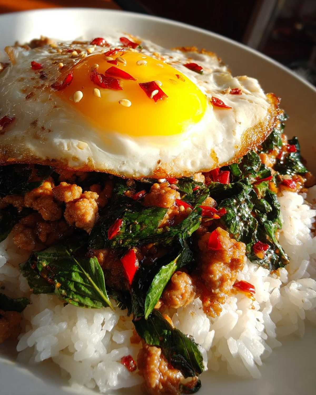 Thai Basil Chicken (Pad Krapow) - detail 3