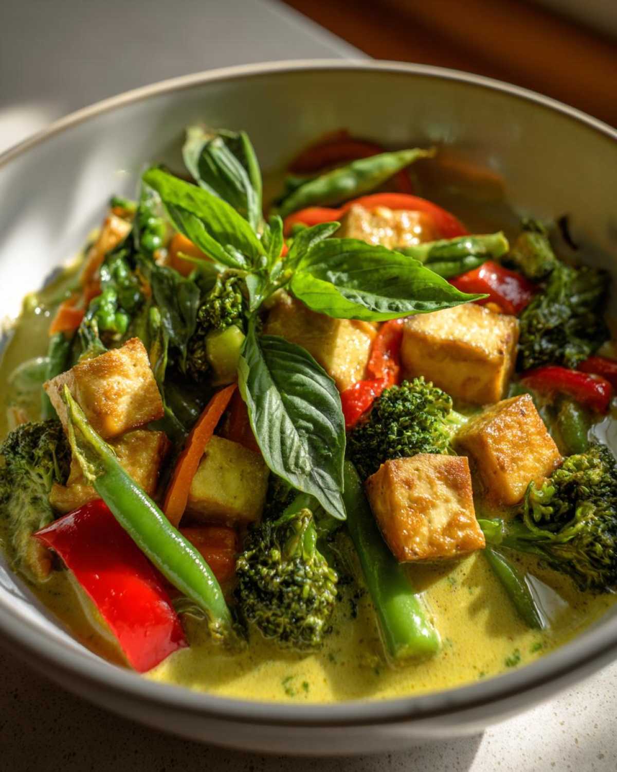 Thai Green Curry with Tofu and Veggies - detail 4